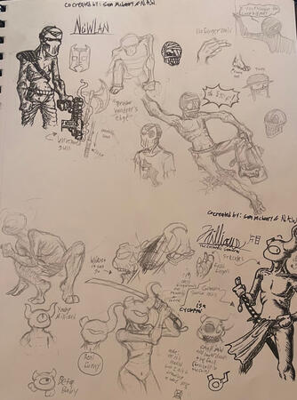Old Núwlan & Millious practice sketches